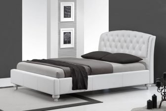 Białe łóżko glamour 160x200 SOFINIA 160 75