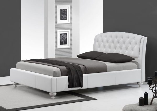 Białe łóżko glamour 160x200 SOFINIA 160 1