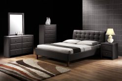 Czarne lub białe łóżko z eko skóry SUMARO 160 2