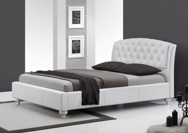 SOFIA 160 - łóżko tapicerowane białe 1