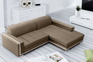 Minimalistyczny narożnik z głębokim siedziskiem z funkcją spania MARTIN 8