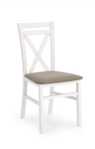 Krzesło DARIUSZ krzesło drewniane z tapicerowanym siedziskiem biel/inari 29