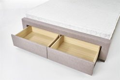 Jasne łóżko tapicerowane z szufladami EVOR 160 3
