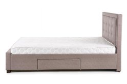 Jasne łóżko tapicerowane z szufladami EVOR 160 9