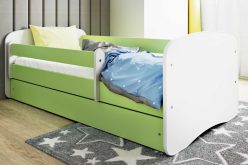 KIDS - łóżko łóżeczko kompletne bez wzoru 80x180 z szufladą i barierką 5
