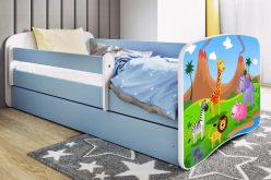 KIDS -łóżko łóżeczko z szufladą i barierką wzory 80x180 16