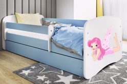 KIDS -łóżko łóżeczko z szufladą i barierką wzory 80x180 20