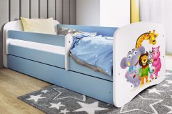 KIDS -łóżko łóżeczko z szufladą i barierką wzory 80x180 21