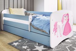 KIDS -łóżko łóżeczko z szufladą i barierką wzory 80x180 22