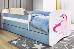 KIDS -łóżko łóżeczko z szufladą i barierką wzory 80x180 23