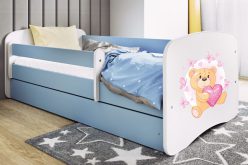 KIDS -łóżko łóżeczko z szufladą i barierką wzory 80x180 24