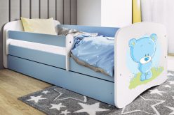 KIDS -łóżko łóżeczko z szufladą i barierką wzory 80x180 25