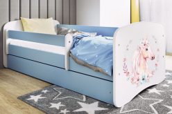 KIDS -łóżko łóżeczko z szufladą i barierką wzory 80x180 27