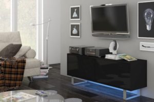 Czarne szafki RTV 140 cm na wysokich nóżkach MODERN 1 - duży wybór innych kolorów 5