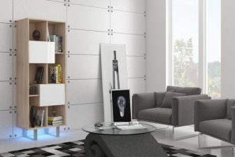 Regał nowoczesny w połysku i na płozach MODERN C 52
