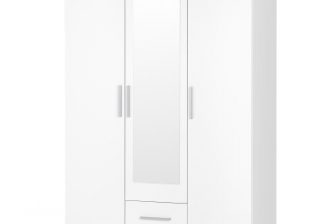 Pojemna szafa trzy drzwiowa z lustrem z szufladami 120 cm LIMA S-3 120 71