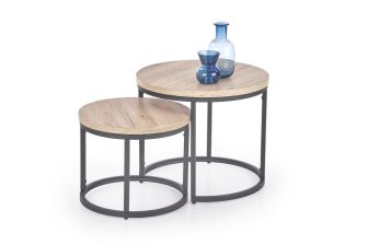 2 ławy stoliki kawowe loftowe - komplet OREO 80