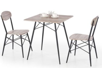 Stół z krzesłami kwadratowy loft KABIR 1 38
