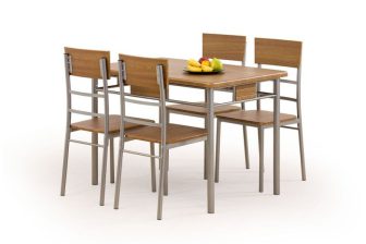 Tani stół z krzesłami do jadalni NATANIEL 10