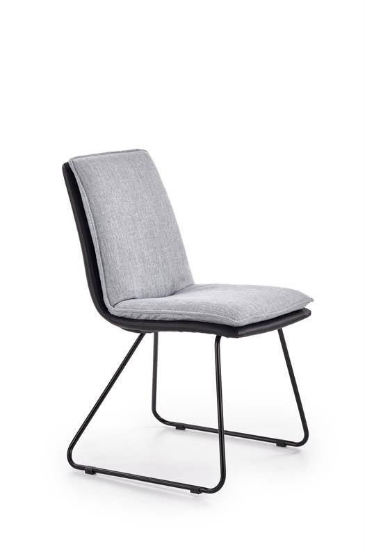 K326 krzesło tapicerowane szare w stylu loft 85