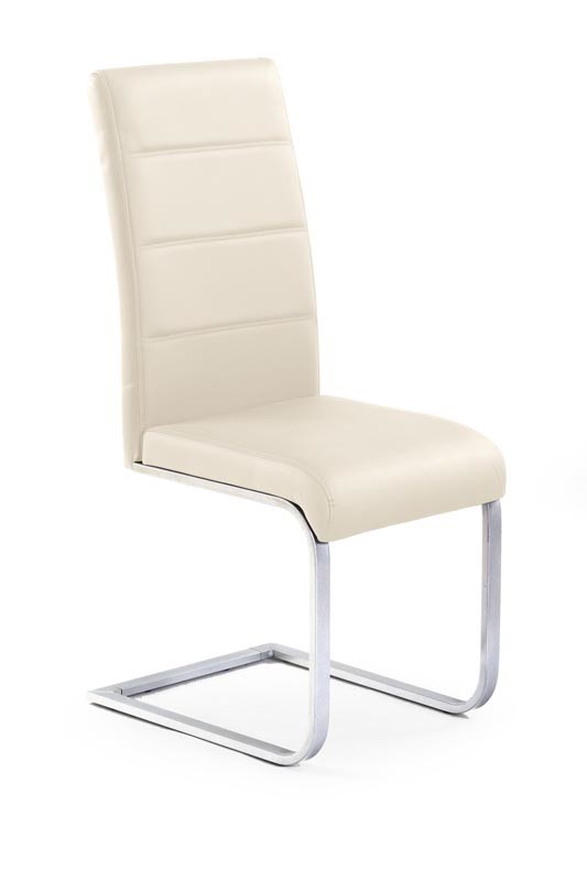 K85 krzesło różne kolory krzesło w eko skóra z wysokim oparciem na chromowanym stelażu 72