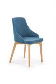 Krzesło TOLEDO tapicerowane w różnych kolorach na drewnianych nogach 22