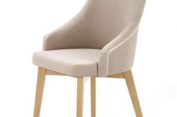 Krzesło TOLEDO tapicerowane w różnych kolorach na drewnianych nogach 5