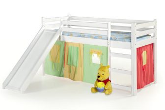 Łóżko piętrowe ze zjeżdzalnią i materacem NEO PLUS kolor biały 11
