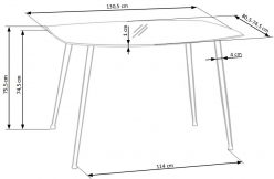 NEXT - stół szklany nogi czarne 3