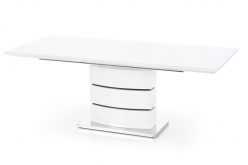NOBEL - stół rozkładany do salonu biały połysk 6