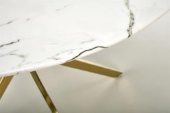 Stół okrągły szklany ze złotymi nogami lub srebrnymi glamour RAYMOND 33