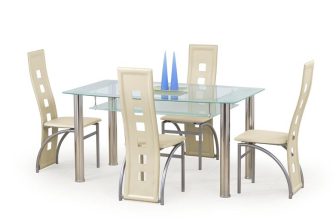 Szklany stół do salonu dla 6 osób CRISTAL 25