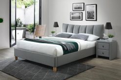 Białe łóżko 160x200 lub szare tapicerowane SAND 5