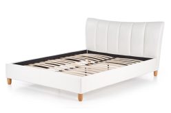 Białe łóżko 160x200 lub szare tapicerowane SAND 12