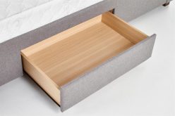 Wielokolorowe łóżko tapicerowane z szufladami MODERO 160 16