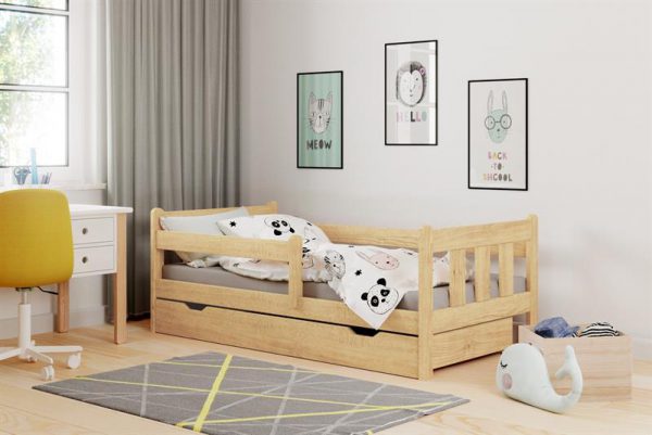 MARINELLA- łóżko łóżeczko dziecięce z szufladą kolor biały lub sosna 1