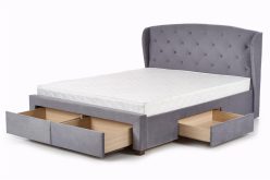 Łóżko glamour 160x200 tapicerowane z szufladami SABRINIA 160 5