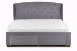 Łóżko glamour 160x200 tapicerowane z szufladami SABRINIA 160 14