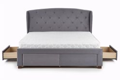 Łóżko glamour 160x200 tapicerowane z szufladami SABRINIA 160 15