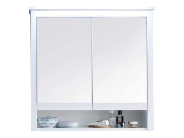 Angielska szafka łazienkowa wisząca 80 cm z lustrem OTTON 81 1
