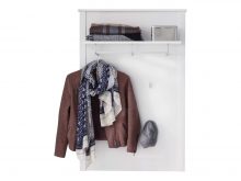 OTTON - wąska biała szafa z lustrem drzwi pojedyncze styl klasyczny 26