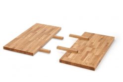 Stół drewniany rozkładany z czarnymi nogami 200 cm APX 4