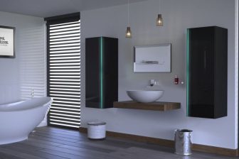 Designerskie meble łazienkowe z blatem białe lub czarne COSMIC 10 8