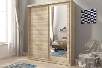 Pojemne szafy w sypialni biała lub sonoma 200 cm FROZEN 19