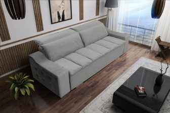 Praktyczna kanapa zmywalna z dużą powierzchnią spania CETROS 13