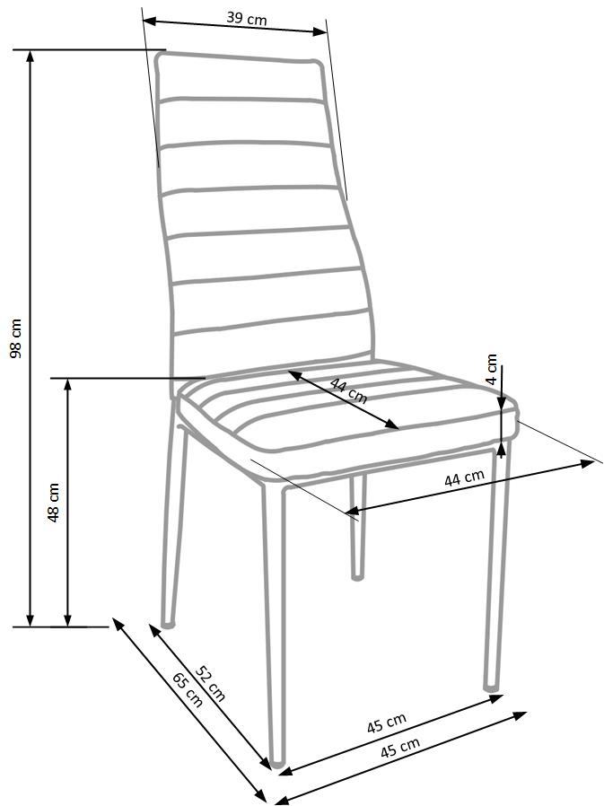 K292 krzesło - kolor szary 2