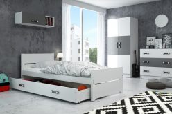 Łóżko z materacem 90x200 jednoosobowe parterowe komplet BOLEK 2