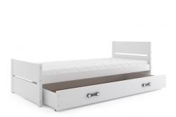 Łóżko z materacem 90x200 jednoosobowe parterowe komplet BOLEK 3