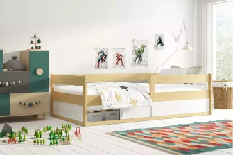 Łóżko dla jednego dziecka jednoosobowe parterowe komplet LOLEK 160X80 13