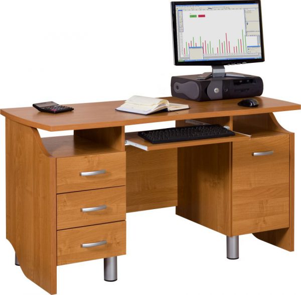 CARBON - duże biurko z wysuwaną klawiaturą - 9 KOLORÓW 1